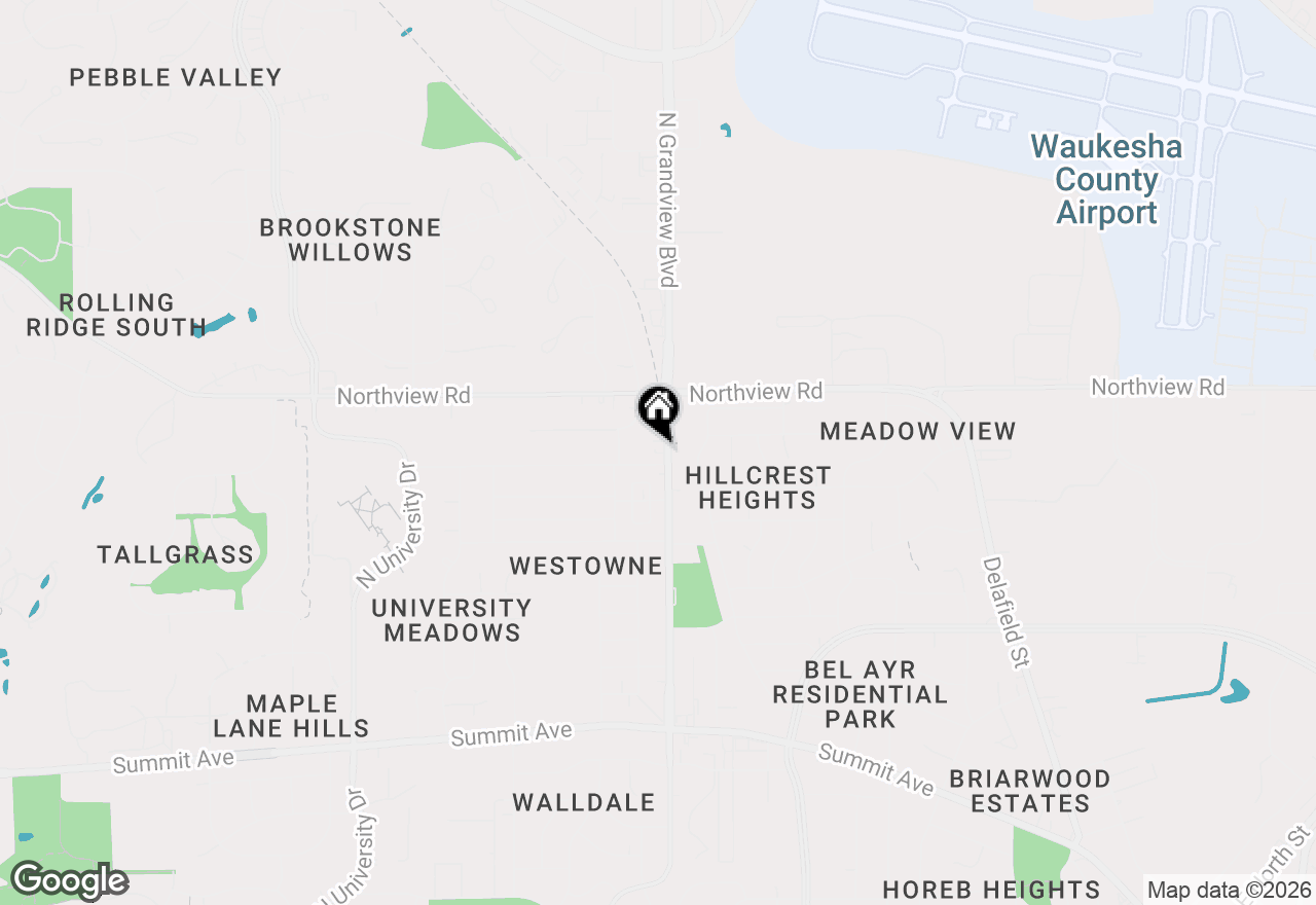 Map of 1608 N Grandview Blvd, Waukesha, WI 53188