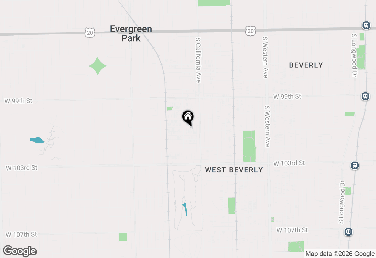 Map of 2846 W 101st Street, Evergreen Park, IL 60805