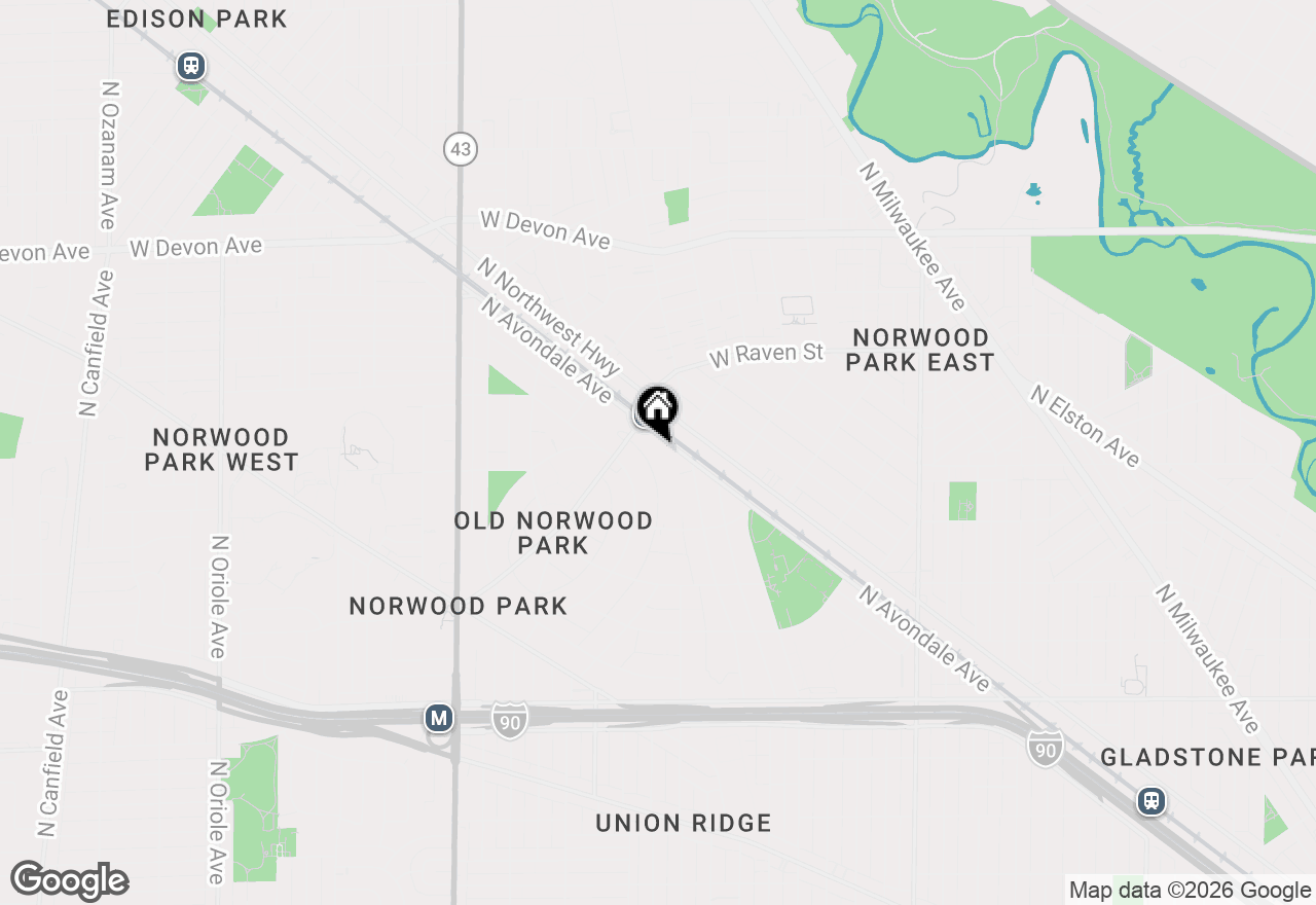 Map of 6022 N Avondale Avenue #1S, Chicago, IL 60631