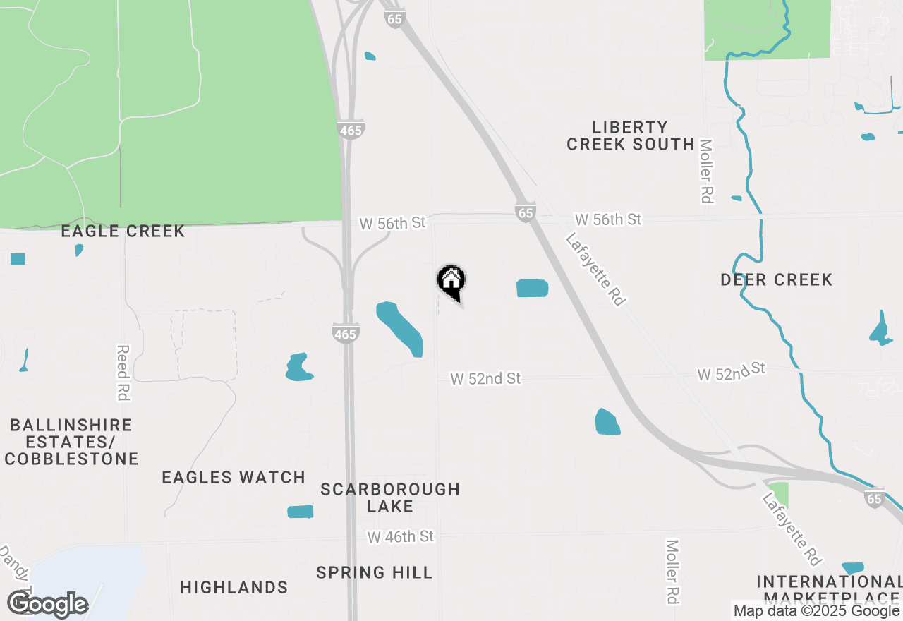 Map of 5363 Fishlake Drive, Indianapolis, IN 46254