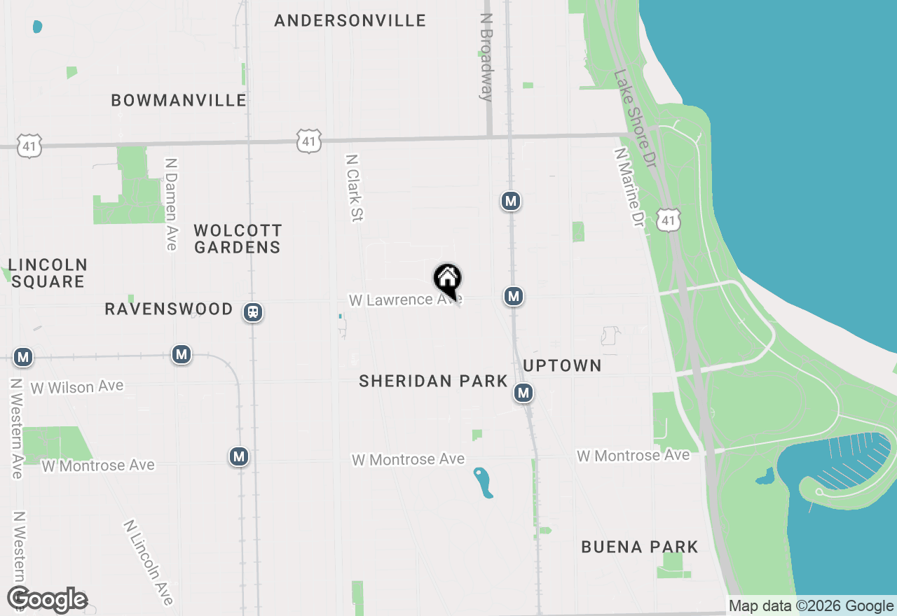 Map of 4745 N Malden Street #1S, Chicago, IL 60640