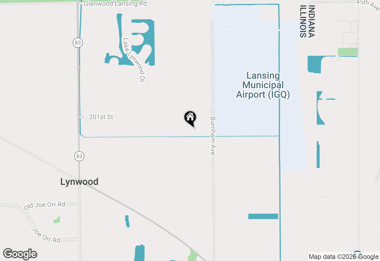 Map of 20152 Juniper Avenue, Lynwood, IL 60411