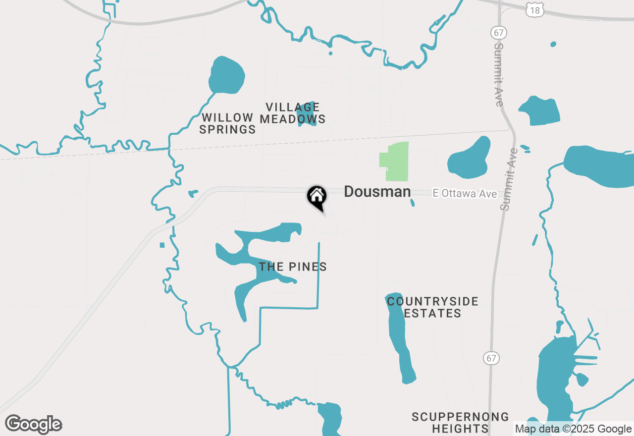 Map of 284 Sand Hill Ln, Dousman, WI 53118