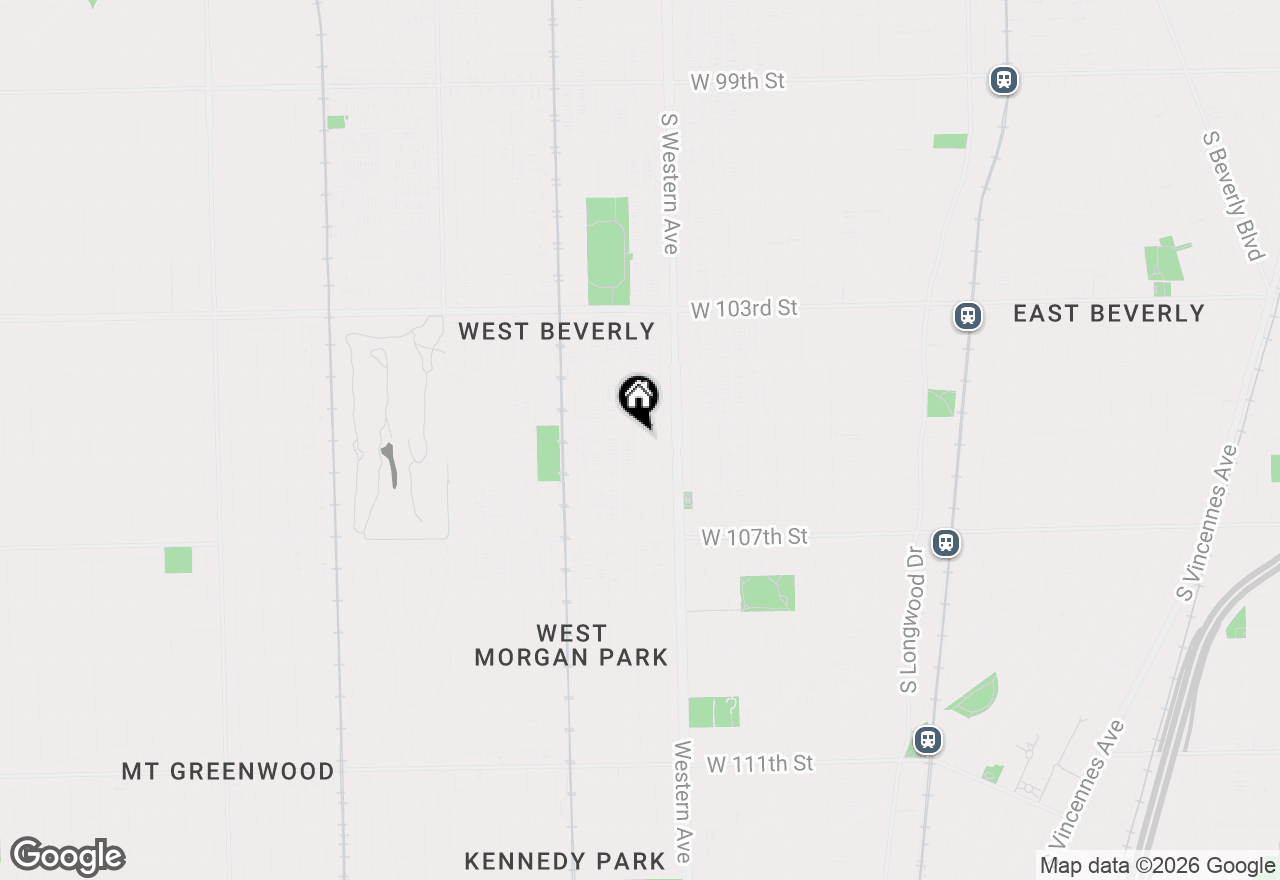 Map of 10518 S Artesian Avenue #2S, Chicago, IL 60655