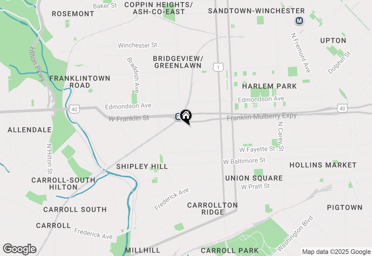 Map of 2218 W Saratoga Street, Baltimore, MD 21223