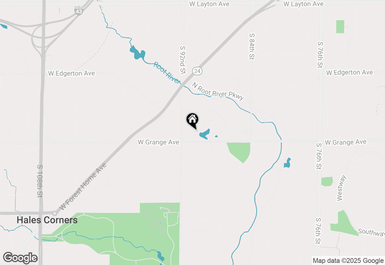 Map of 8957 Woodbridge Dr #8957, Greendale, WI 53129