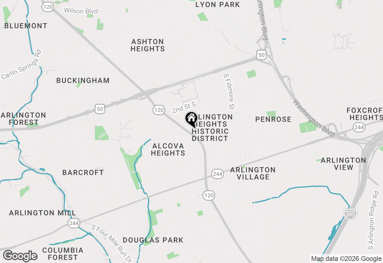 Map of 3316 6th Street S, Arlington, VA 22204