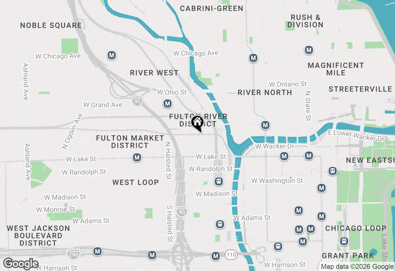 Map of 334 N Jefferson Street #A, Chicago, IL 60661