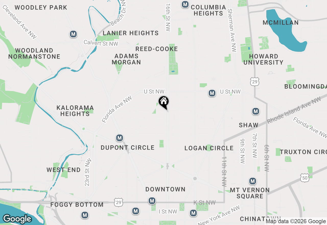 Map of 1603 S Street Nw, Washington, DC 20009