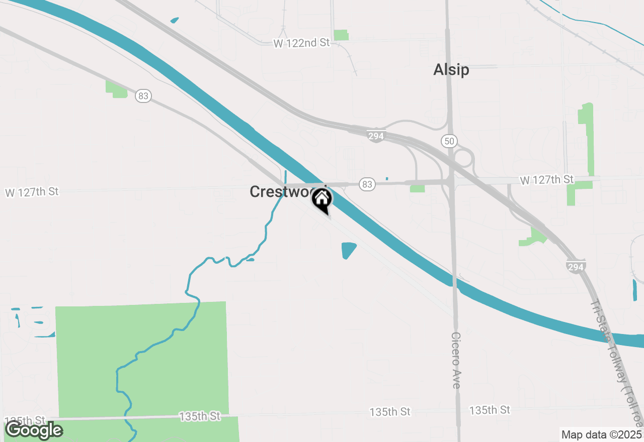 Map of 12813 E Playfield Drive, Crestwood, IL 60418