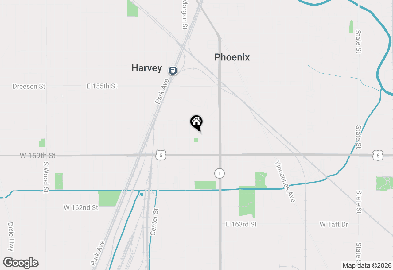 Map of 15741 Finch Avenue, Harvey, IL 60426
