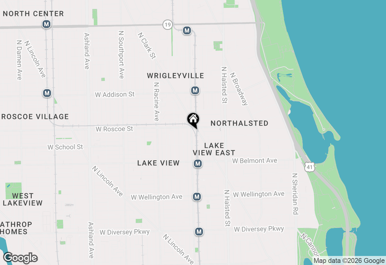 Map of 3343 N Sheffield Avenue, Chicago, IL 60657