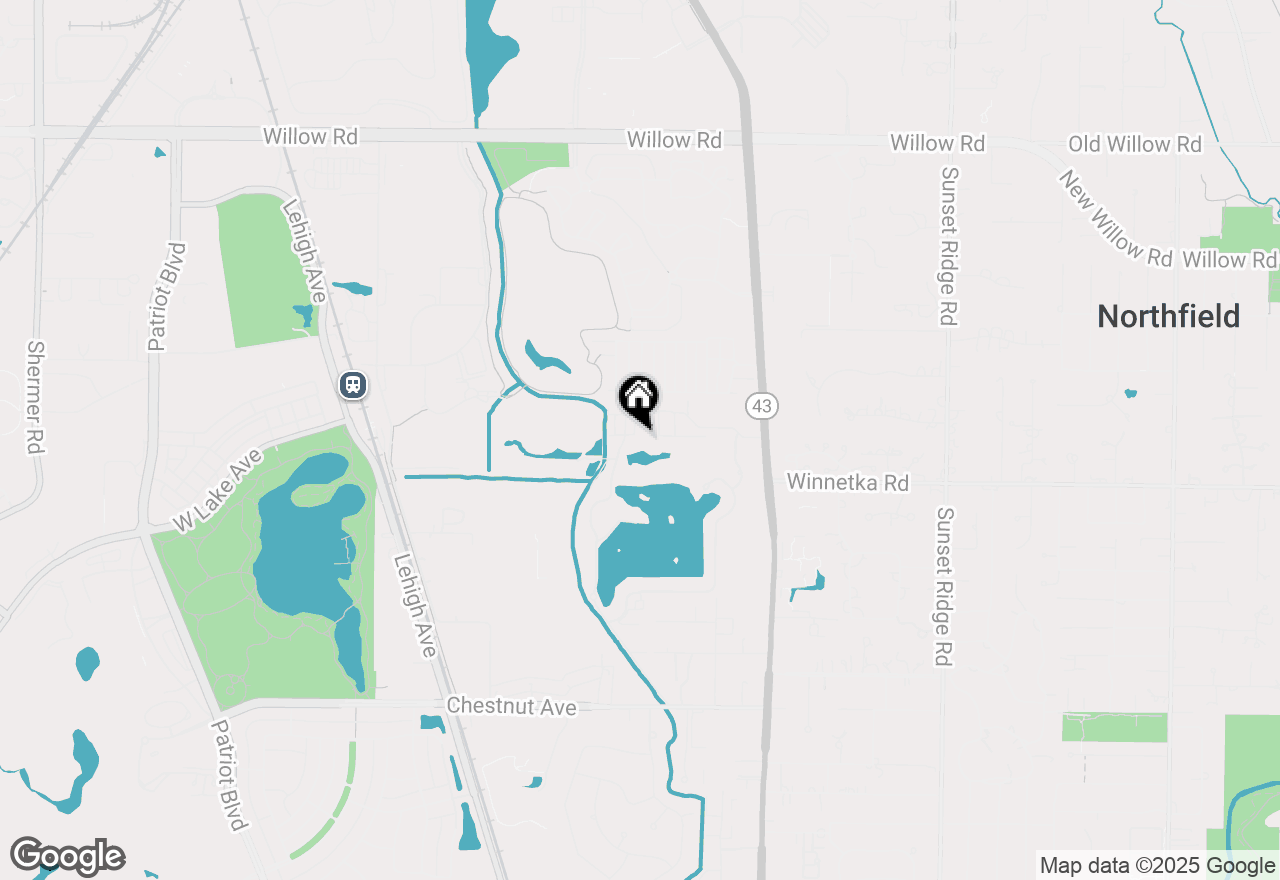 Map of 1829 Wildberry Drive #H, Glenview, IL 60025