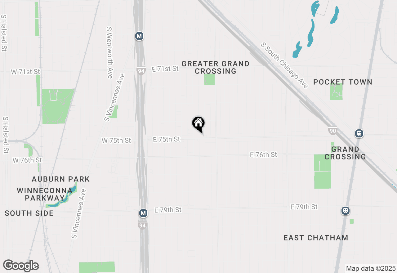 Map of 314 E 75th Street, Chicago, IL 60619