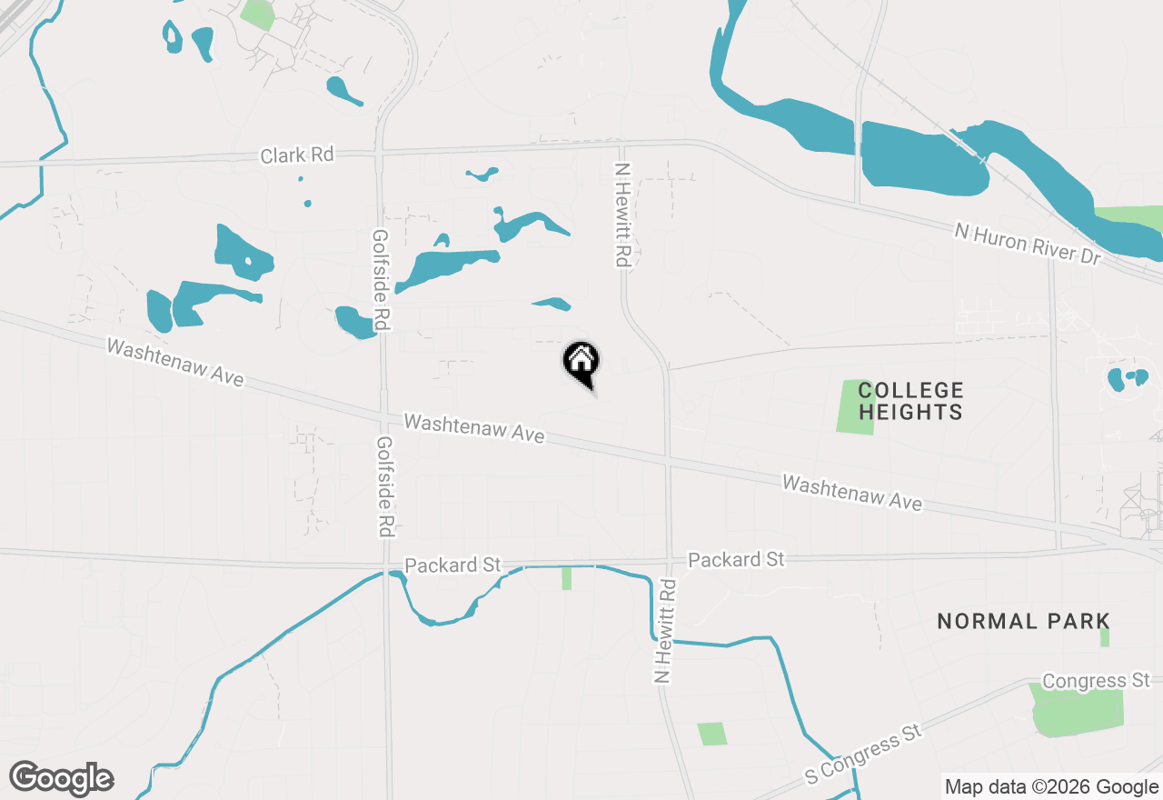 Map of 2564 Collegewood Street, Ypsilanti, MI 48197