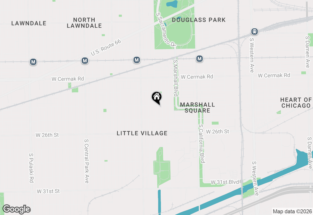 Map of 2407 S Albany Avenue, Chicago, IL 60623