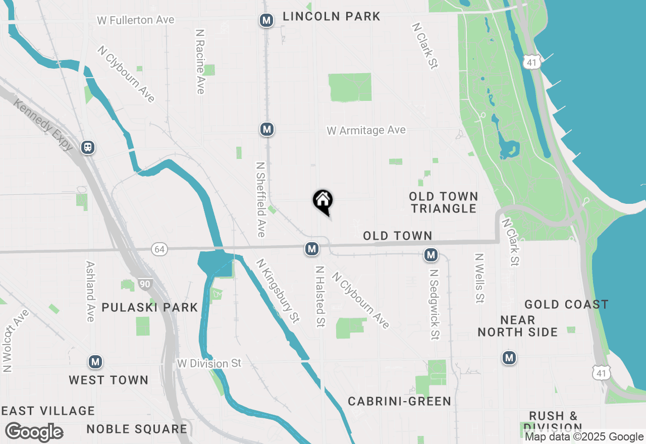 Map of 1653 N Halsted Street #CH, Chicago, IL 60614