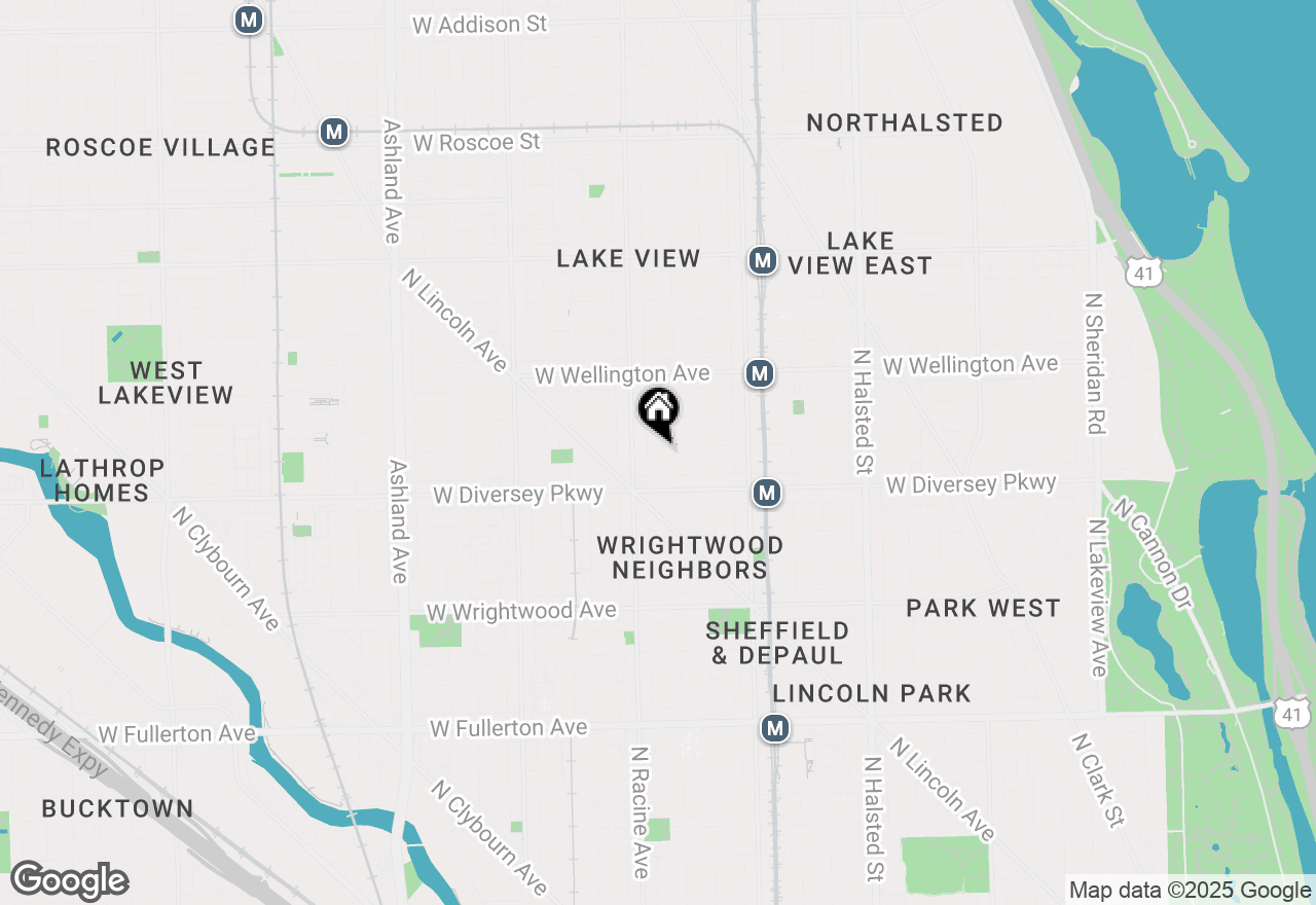 Map of 1132 W Wolfram Street #3, Chicago, IL 60657