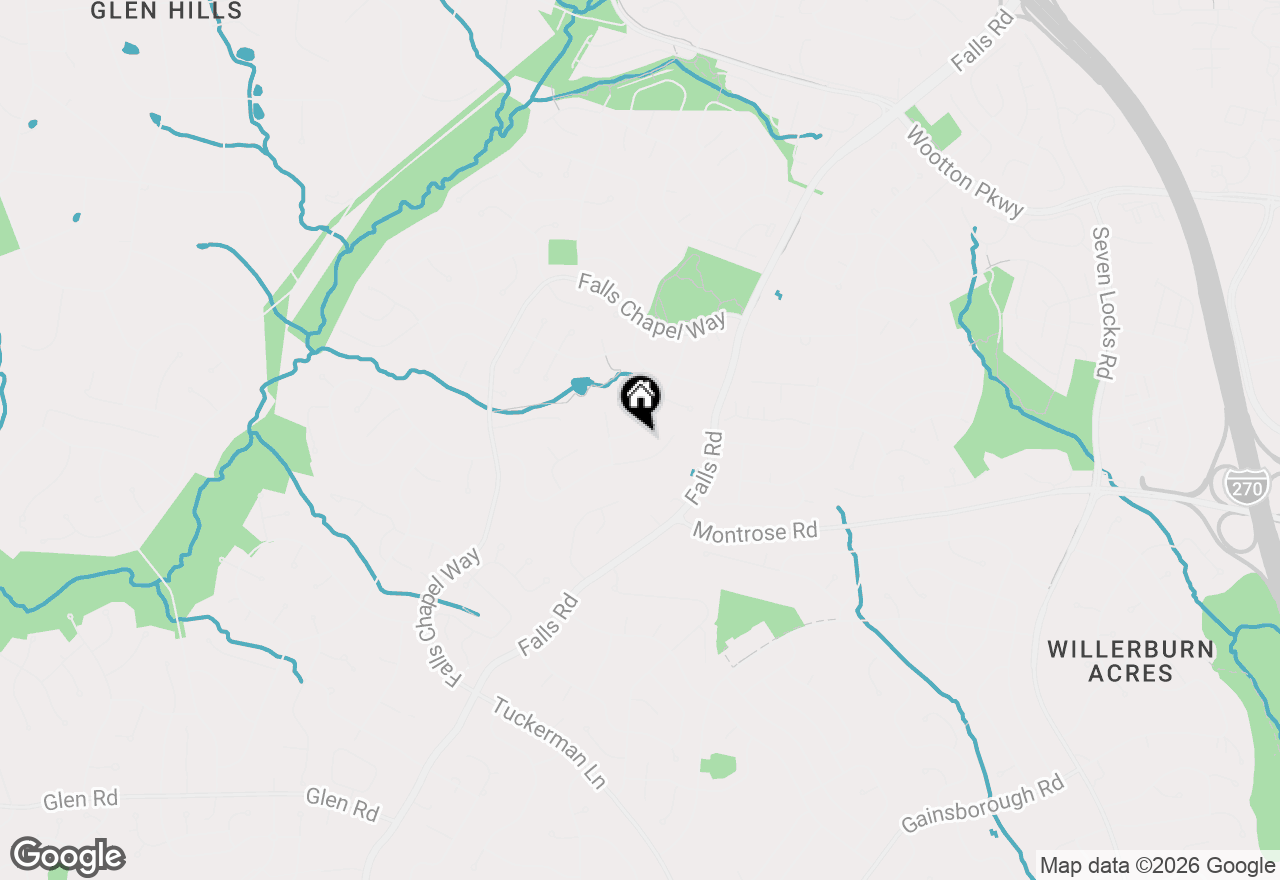 Map of 12413 Over Ridge Road, Potomac, MD 20854