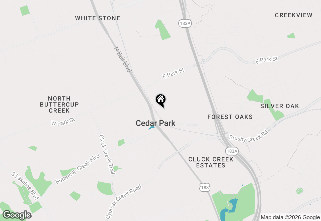 Map of 309 Kings Canyon Dr S, Cedar Park, TX 78613