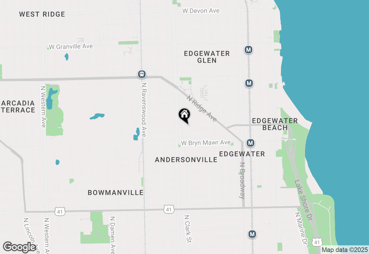 Map of 1533 W Hollywood Avenue #2, Chicago, IL 60660