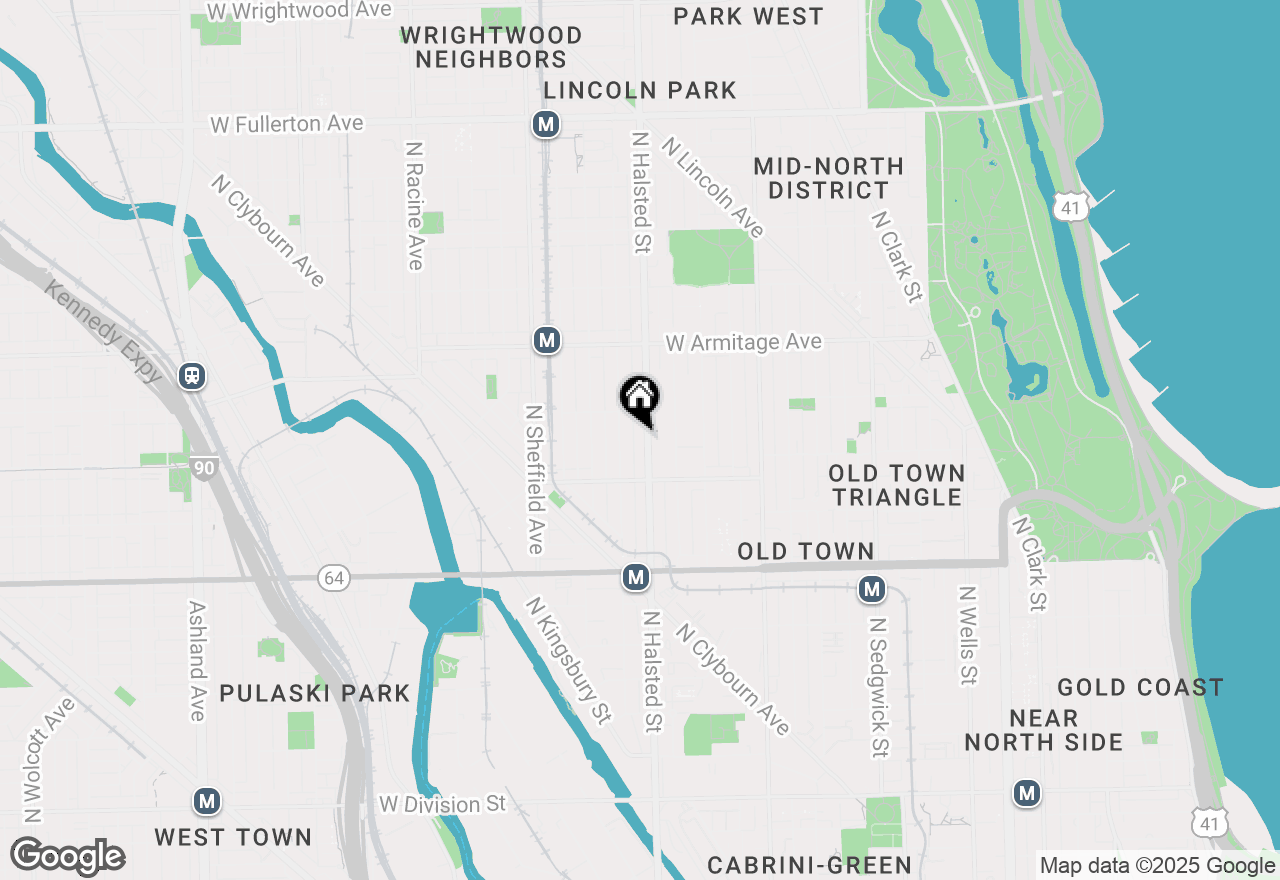 Map of 1842 N Halsted Street #3, Chicago, IL 60614