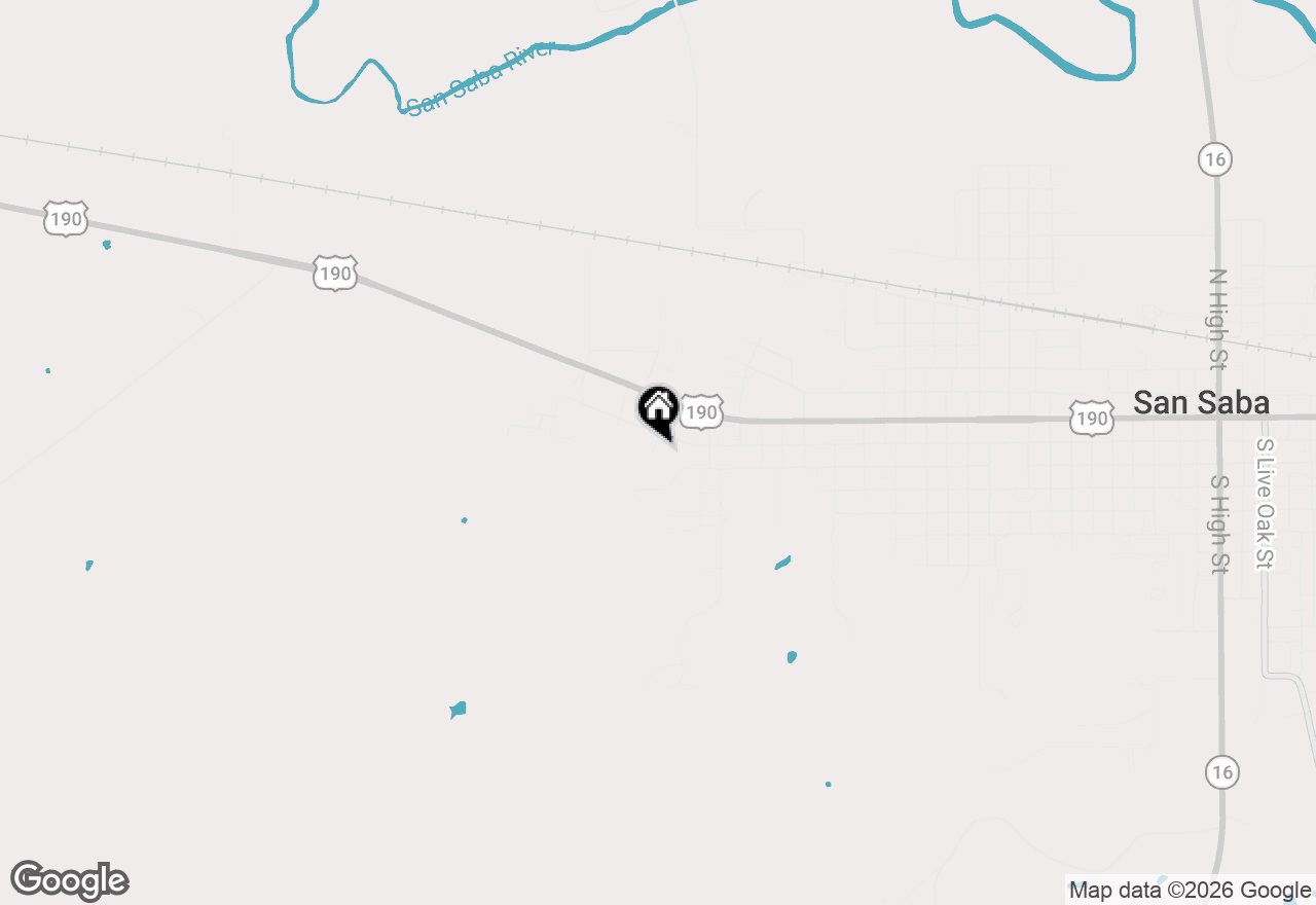 Map of 207 S Brook Street, San Saba, TX 76877