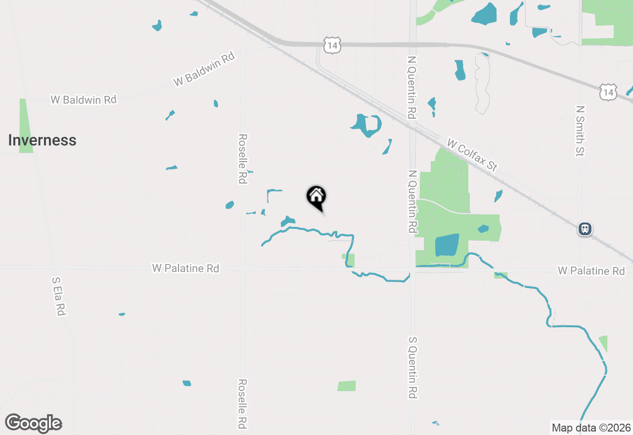 Map of 1125 W Wood Street, Palatine, IL 60067