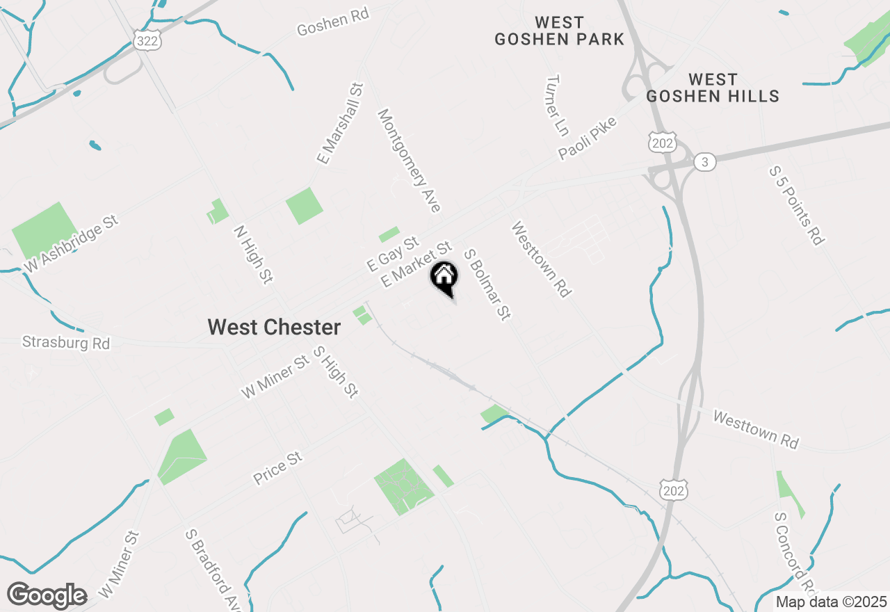 Map of 510 E Barnard Street, West Chester, PA 19382