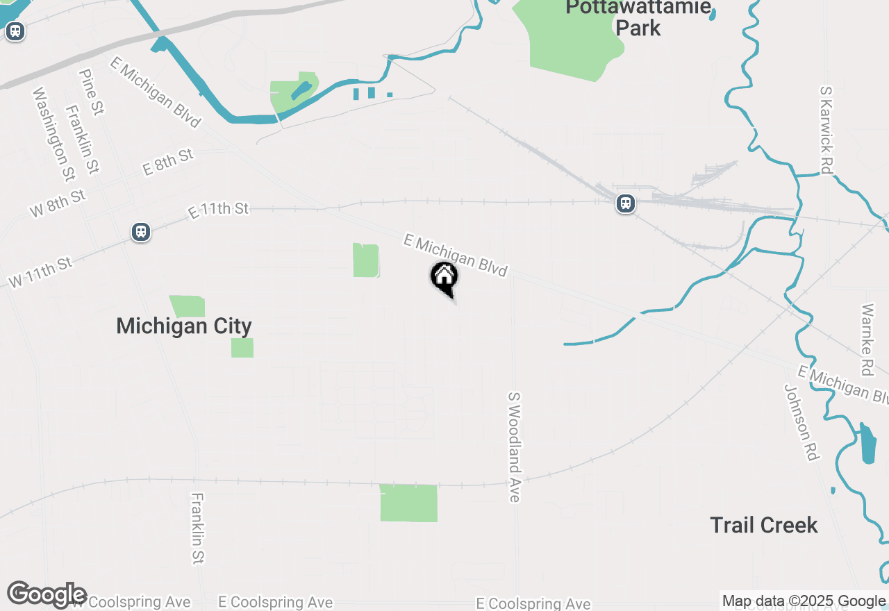 Map of 217 S Dickson Street, Michigan City, IN 46360