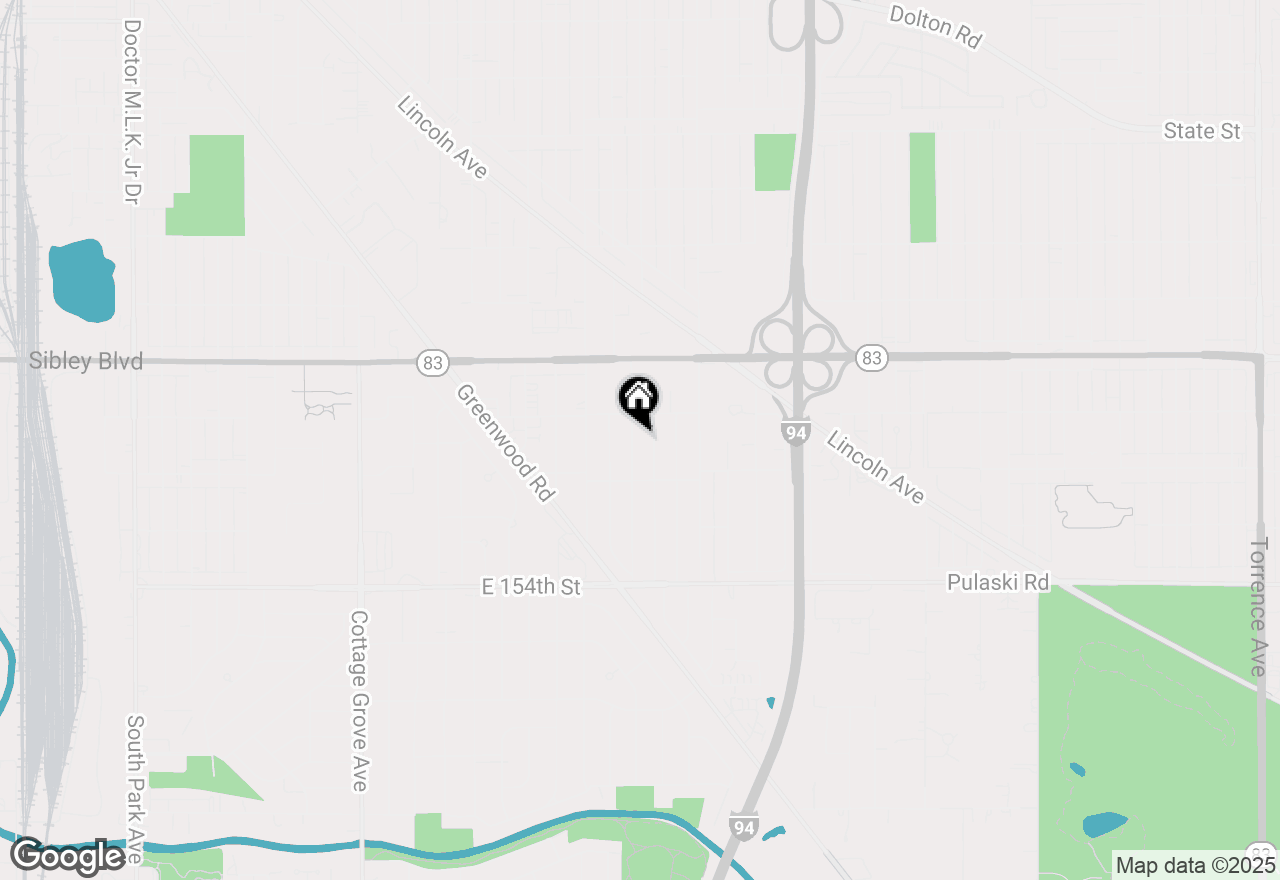 Map of 15123 Meadow Lane, Dolton, IL 60419