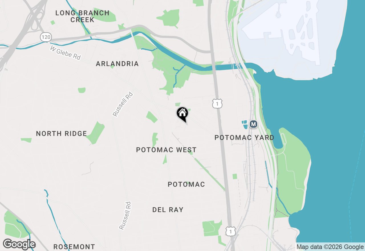 Map of 10 Auburn #B, Alexandria, VA 22304