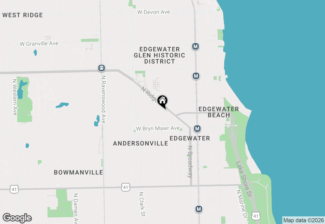 Map of 1340 W Hollywood Avenue #1, Chicago, IL 60660