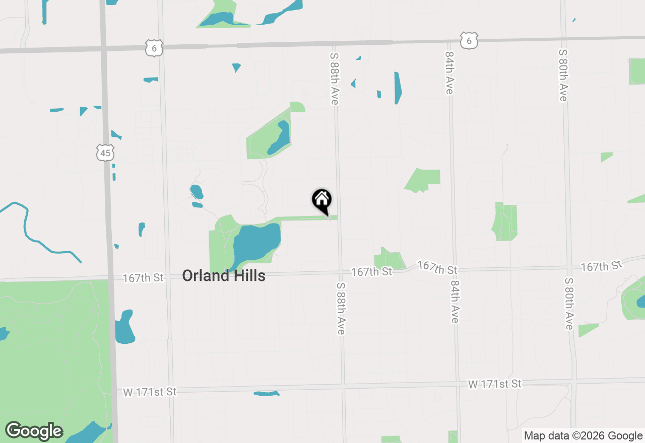 Map of 8840 Leslie Drive, Orland Hills, IL 60487