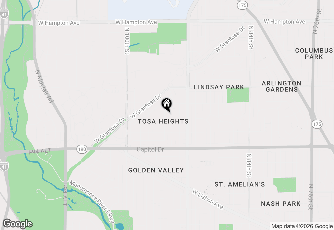 Map of 4212 N 95th St, Wauwatosa, WI 53222