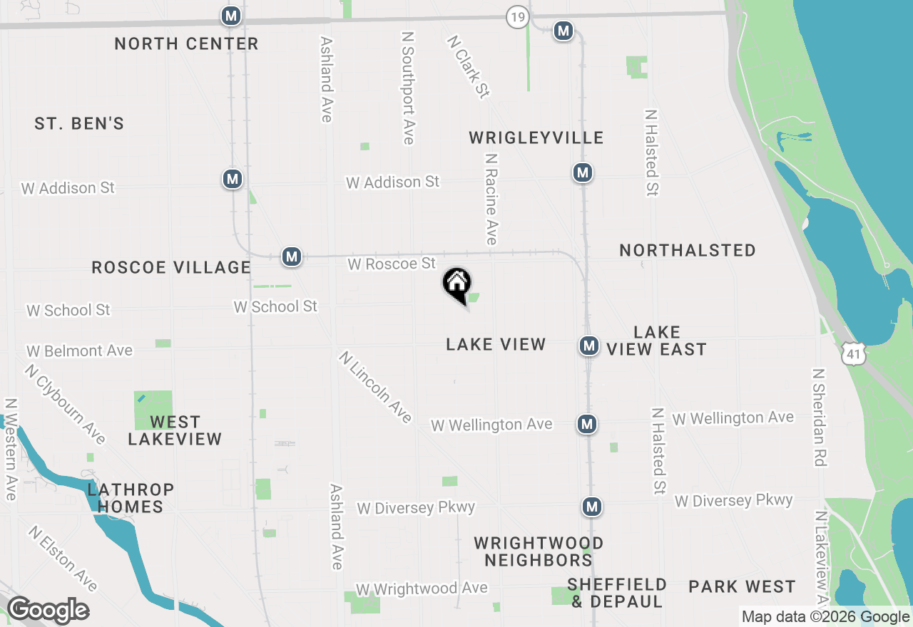 Map of 3245 N Lakewood Avenue #3, Chicago, IL 60657