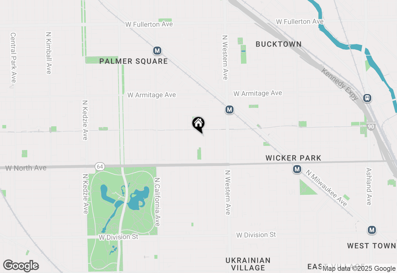 Map of 1740 N Maplewood Avenue #301, Chicago, IL 60647