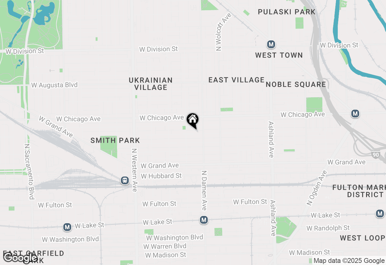 Map of 2036 W Huron Street, Chicago, IL 60612