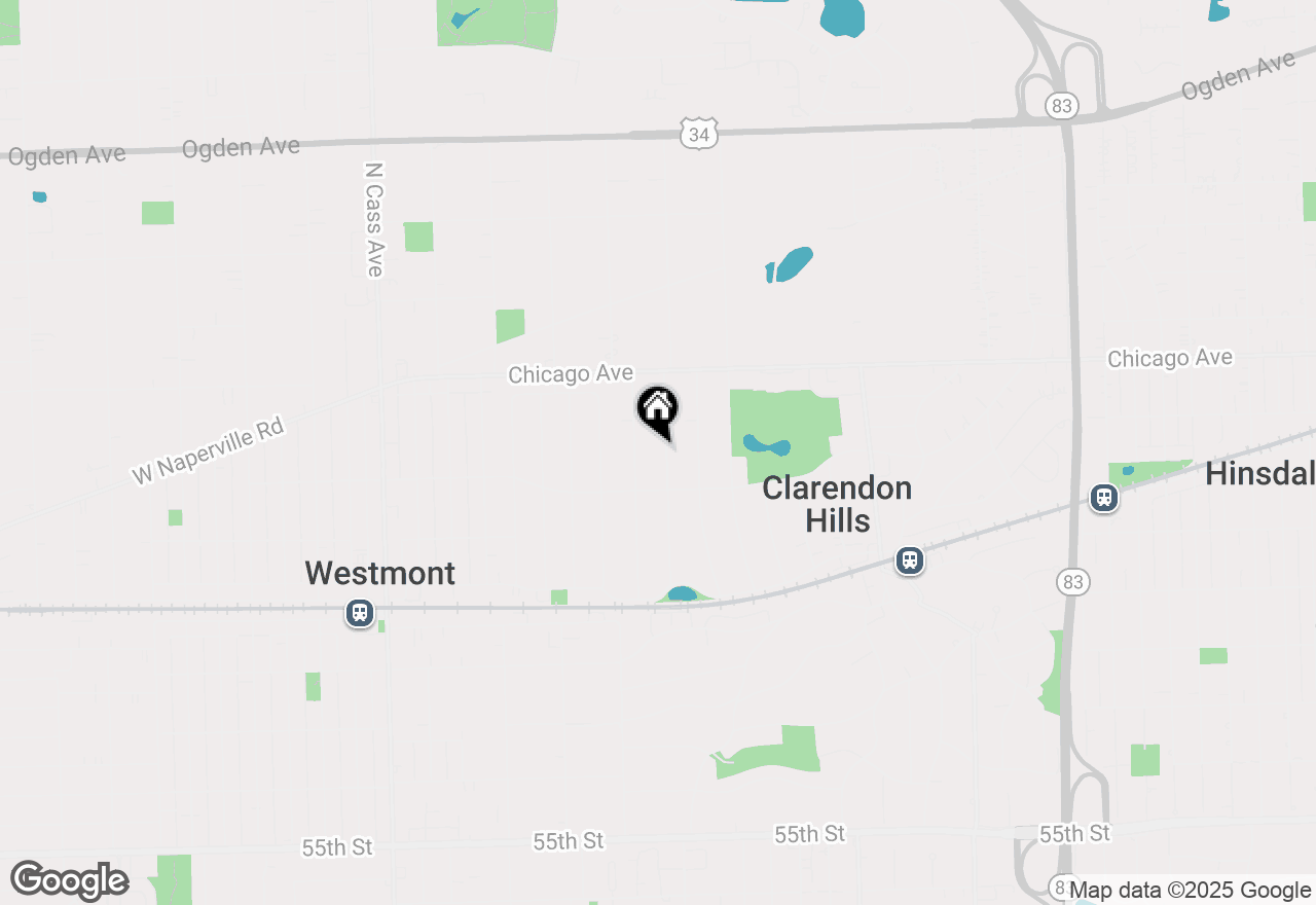 Map of 114 Woodstock Avenue, Clarendon Hills, IL 60514