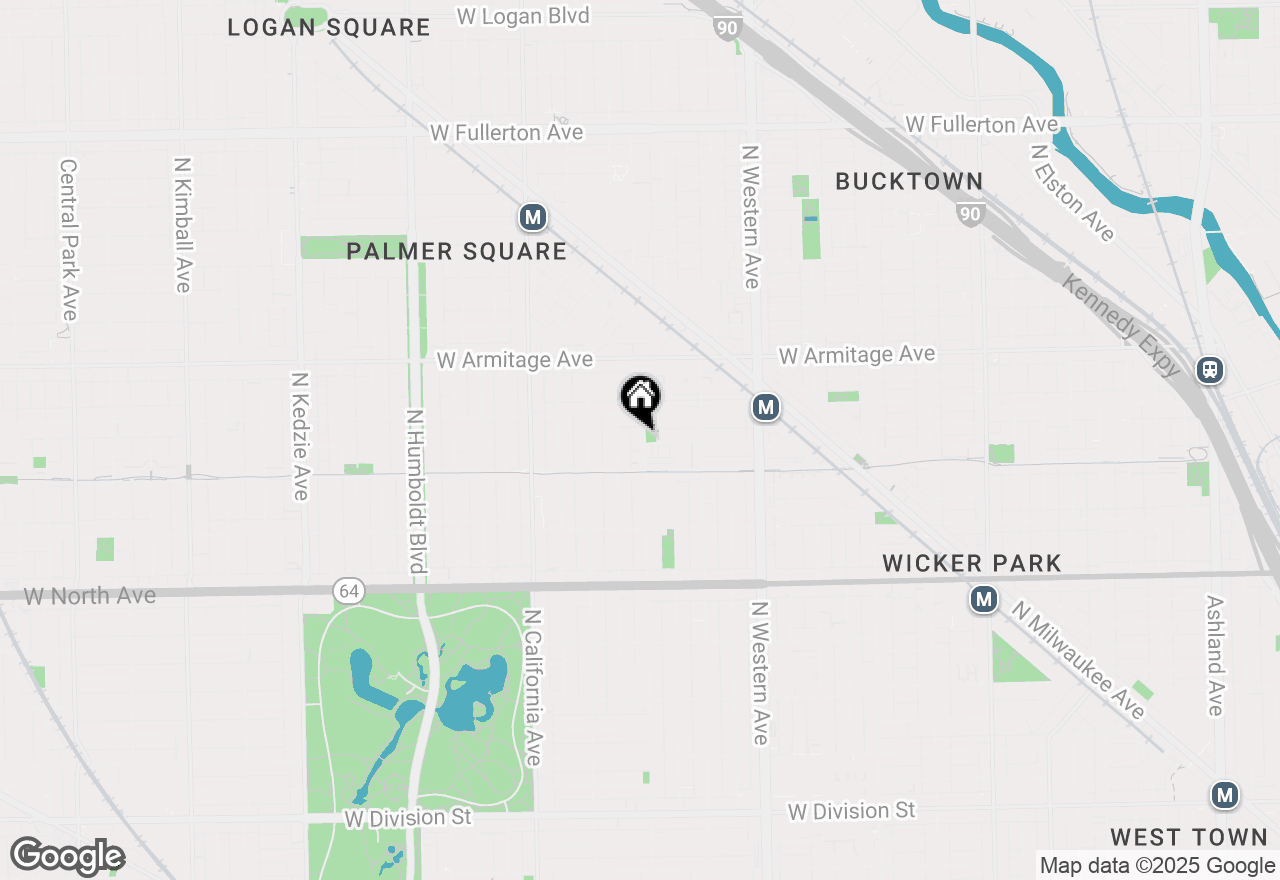 Map of 1838 N Rockwell Street, Chicago, IL 60647