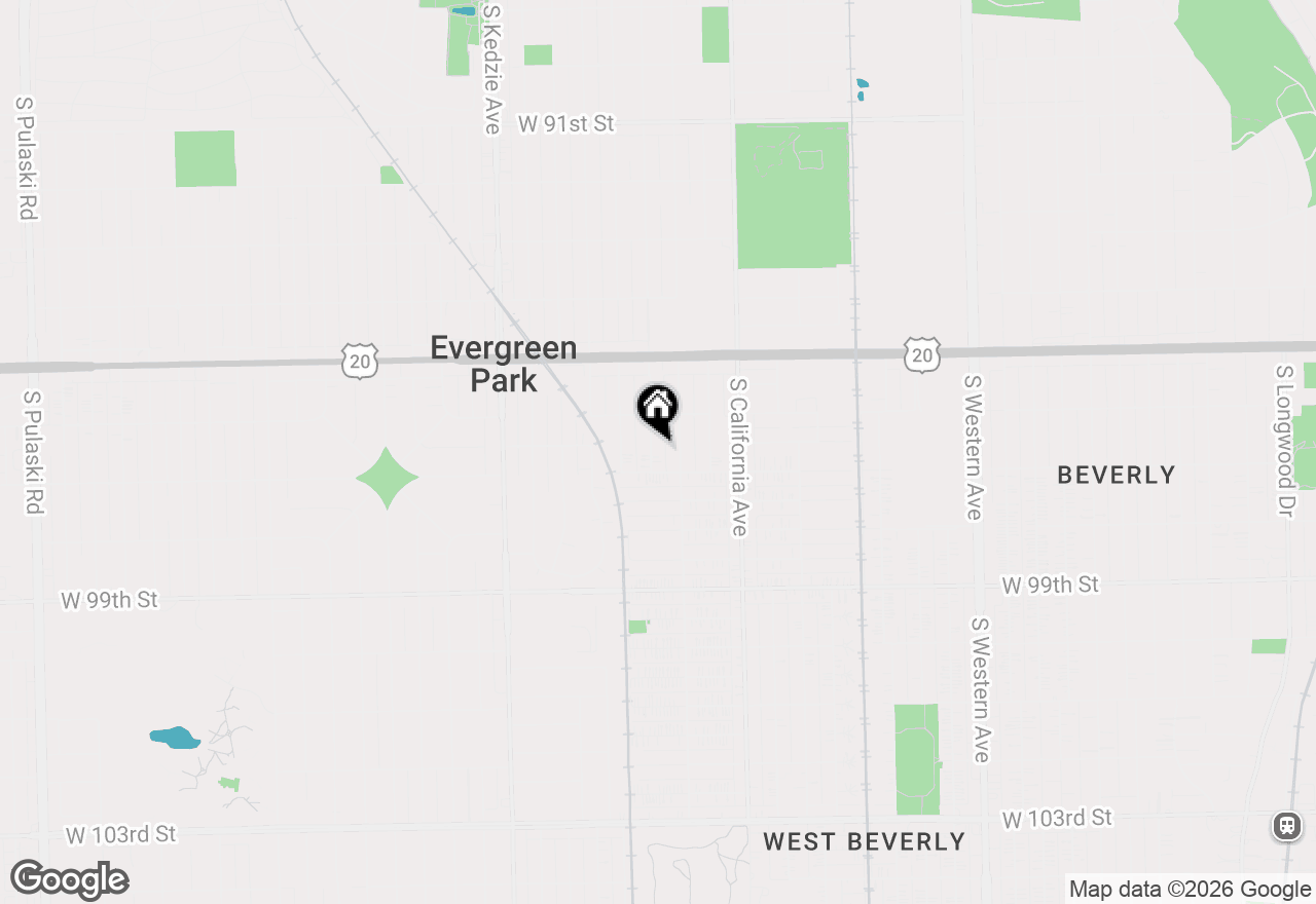 Map of 9643 S Richmond Avenue, Evergreen Park, IL 60805