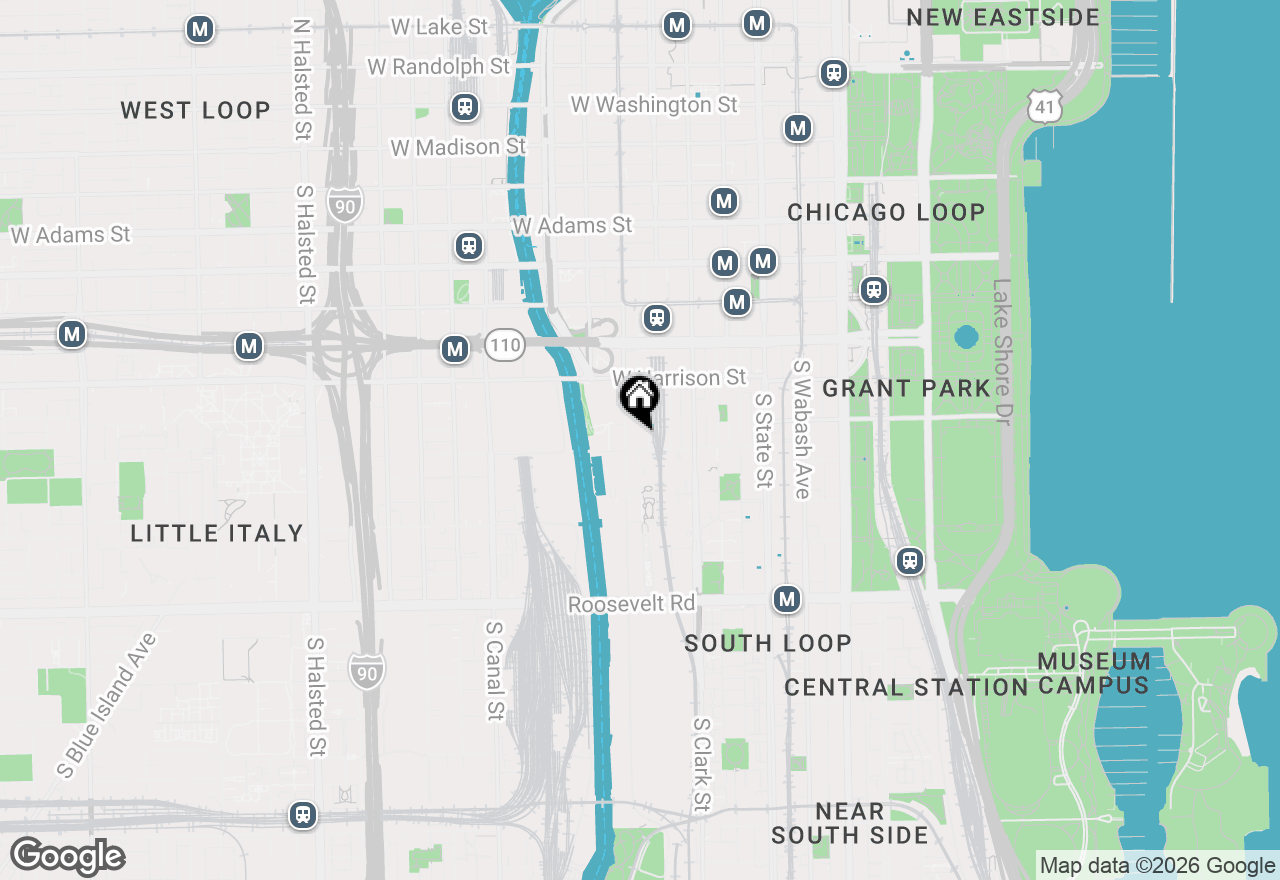 Map of 732 S Financial Place #503, Chicago, IL 60605