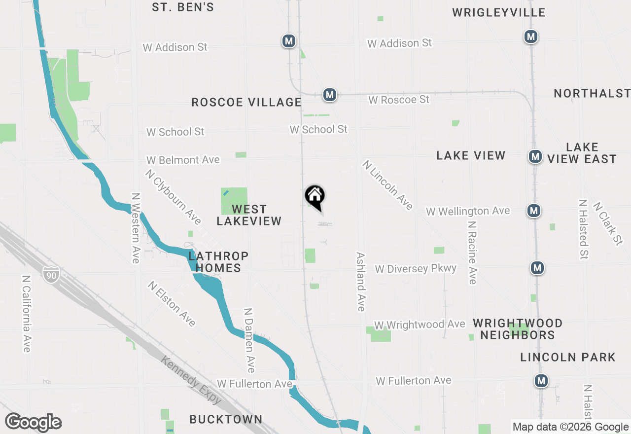 Map of 1739 W Wellington Avenue, Chicago, IL 60657