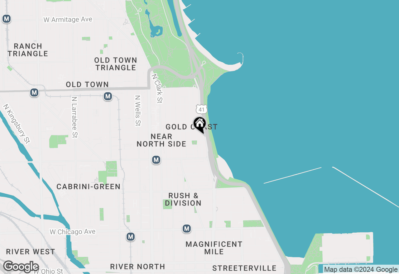Map of 1313 N Ritchie Court #505, Chicago, IL 60610