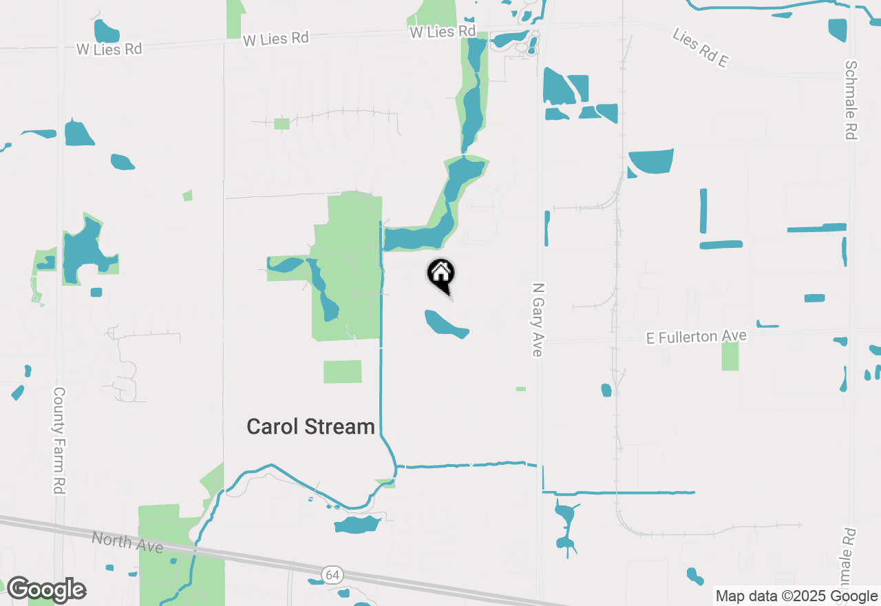 Map of 590 Woodcrest Court, Carol Stream, IL 60188