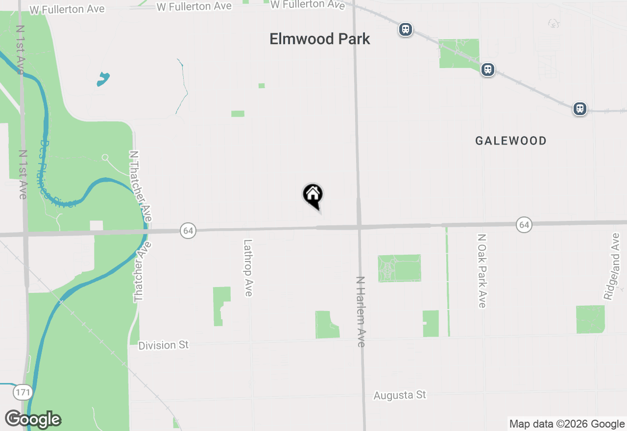 Map of 1620 N 73rd Court, Elmwood Park, IL 60707