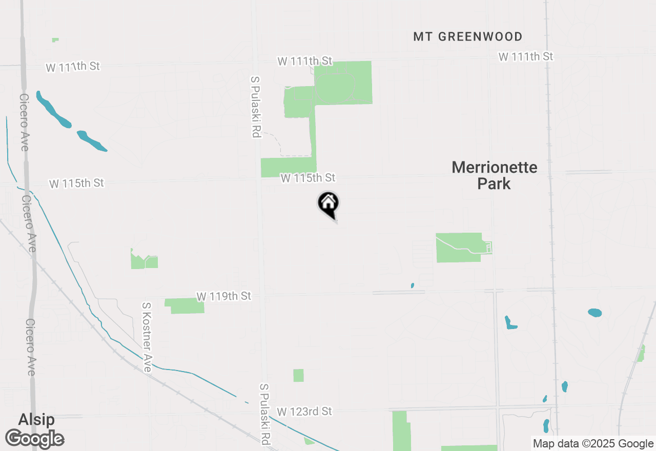 Map of 3735 W 116th Place, Garden Homes, IL 60803