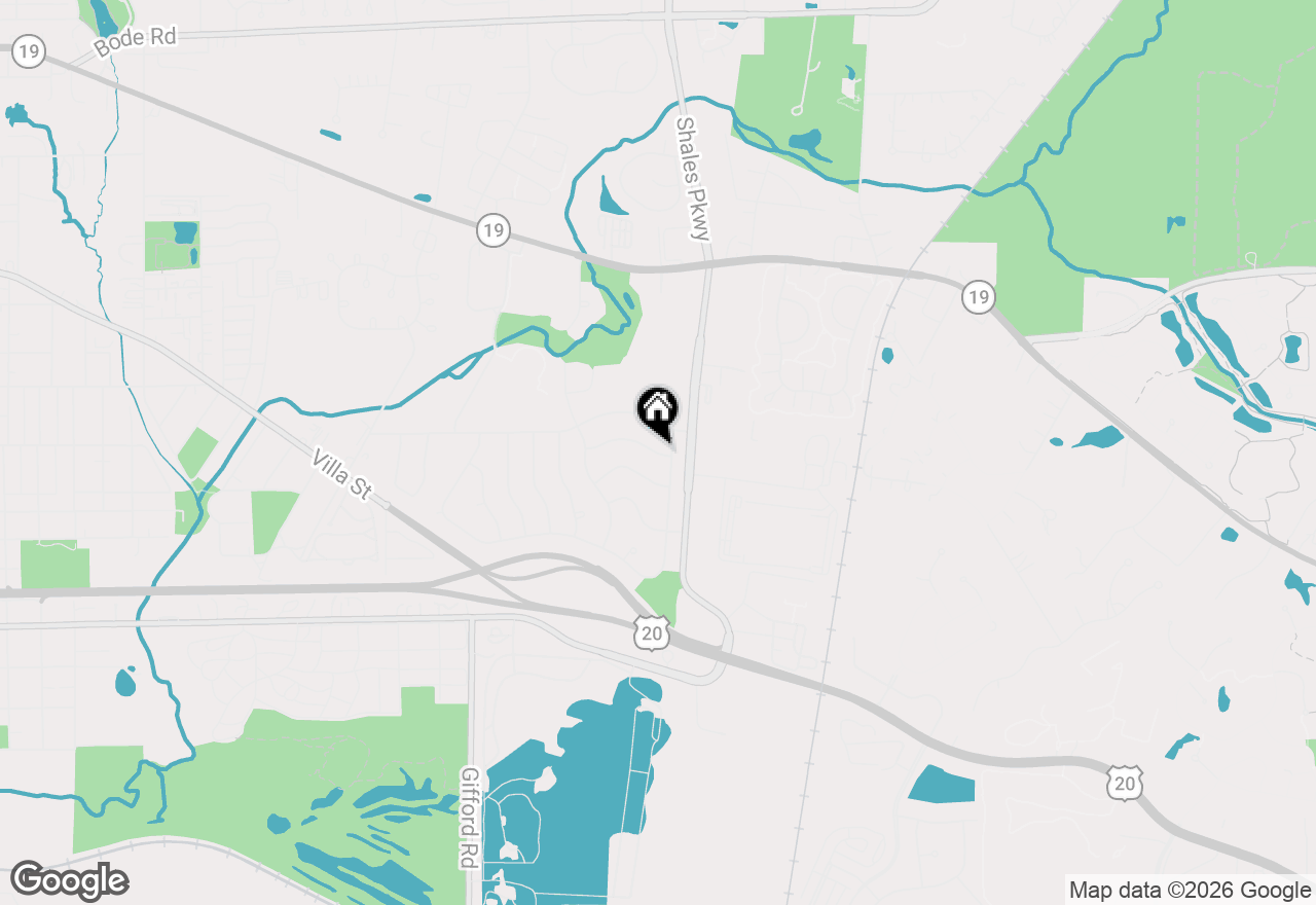 Map of 1366 Inverness Drive, Elgin, IL 60120