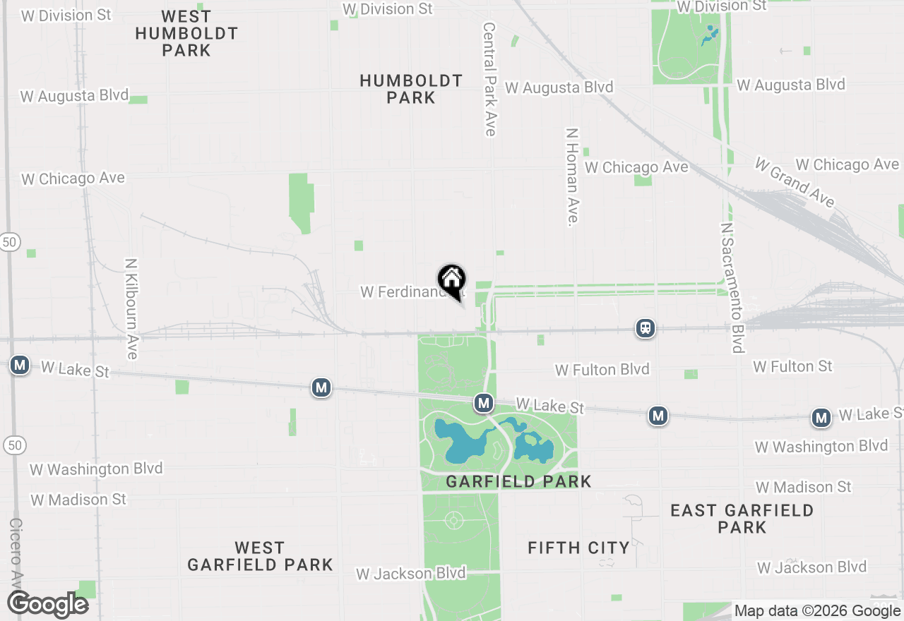 Map of 432 N Lawndale Avenue, Chicago, IL 60624