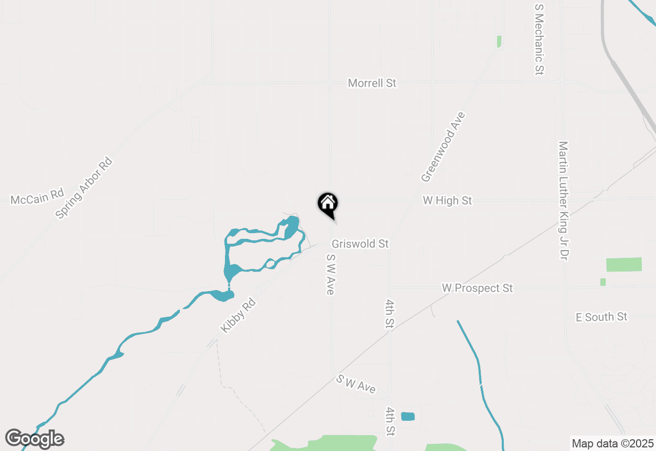 Map of 1414 S West Avenue, Jackson, MI 49203